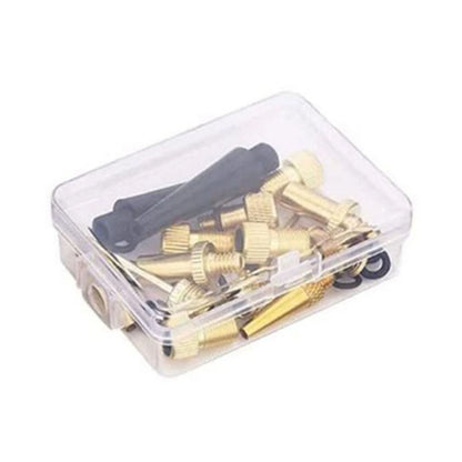 15-Piece Bike Pump Connector Kit for Various Valves (SV, FV, DV, AV)