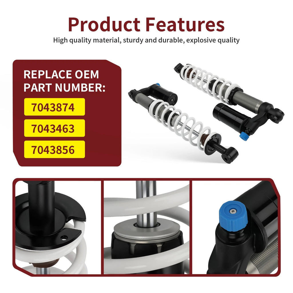 Rear Air Shocks for Polaris Sportsman XP 850 (2009–2014) 7043463 7043874 7043856