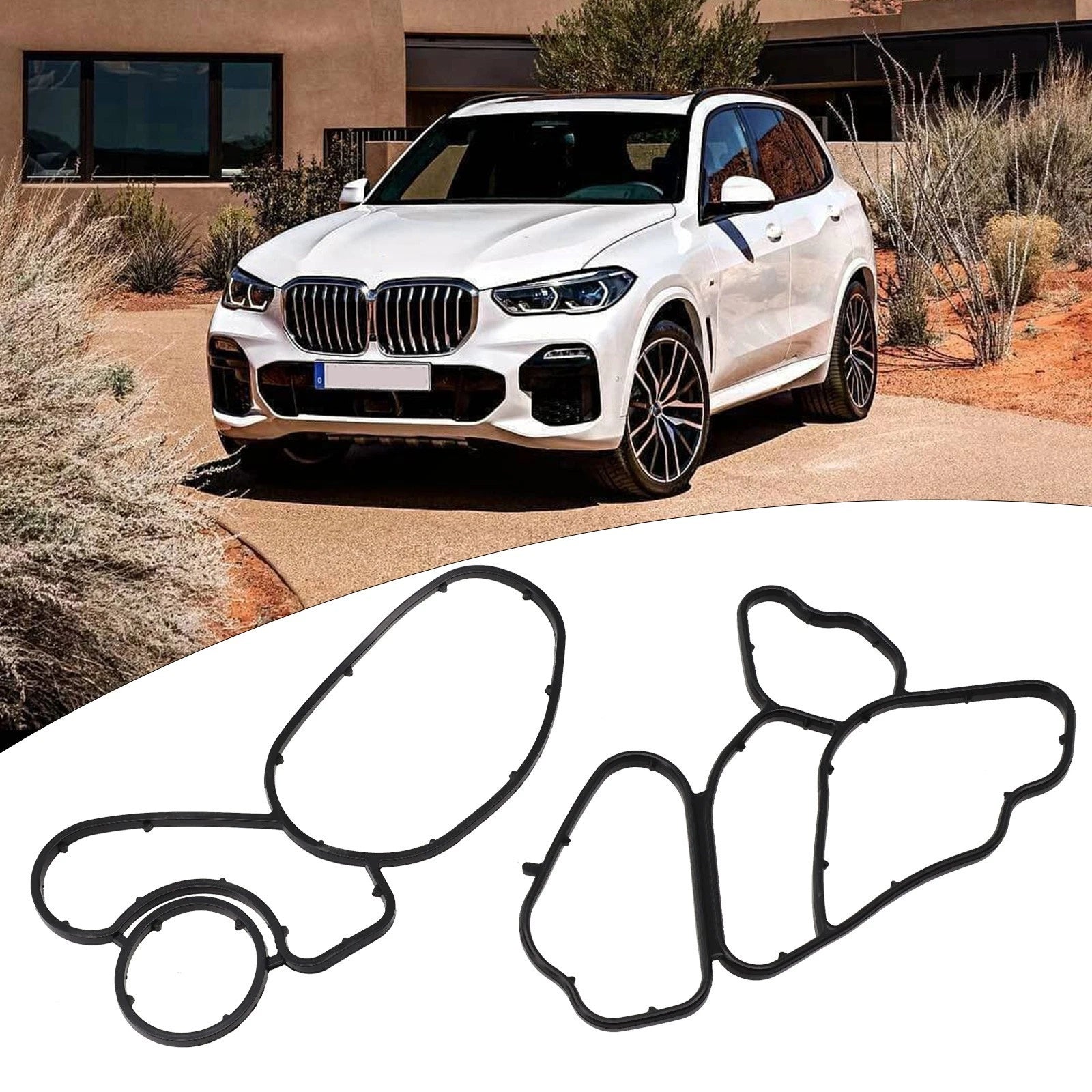 2X Element Seal Gasket for BMW (11427788455, 11427788463)