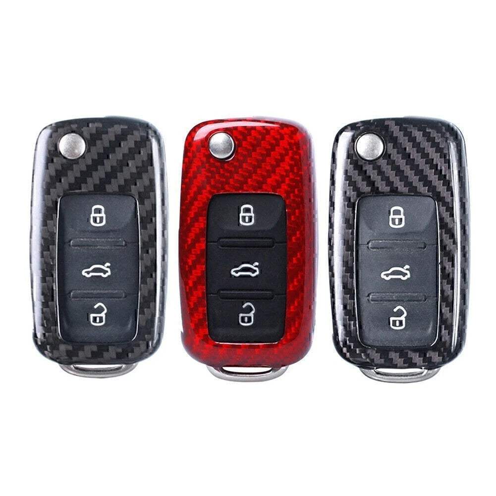 Carbon Fiber Remote Key Shell Cover Case for VW Golf R32, Jetta, Rabbit (2006–2014)