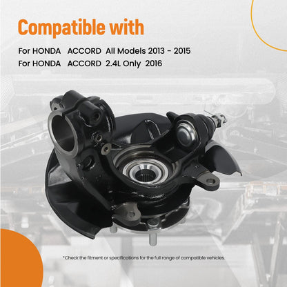 Front Steering Knuckle & Wheel Bearing Hub Assembly for Honda Accord