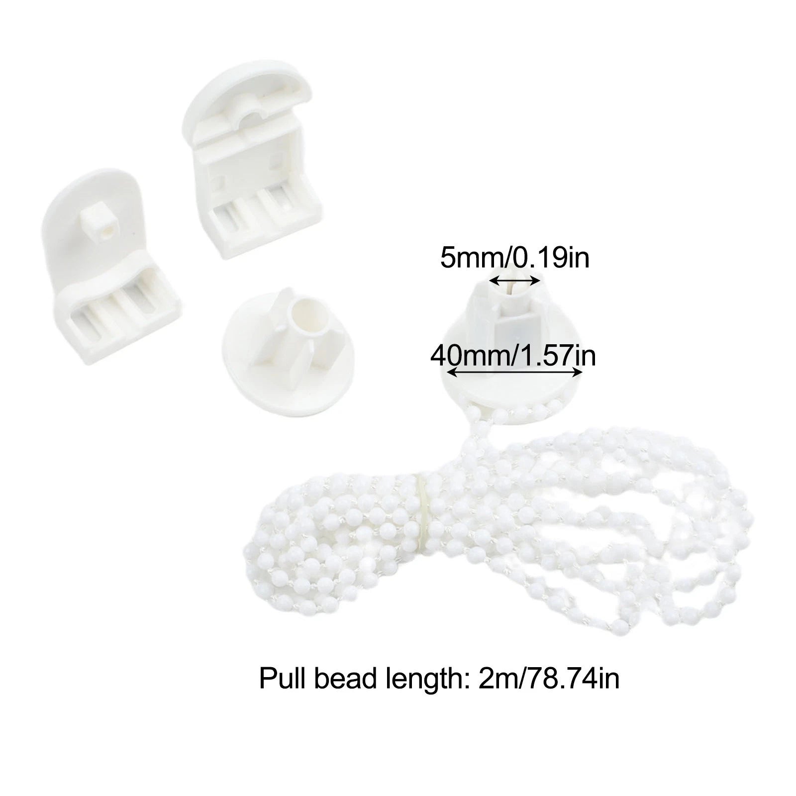25MM Roller Blind Kit for - Bracket, Chain Hoist, 300CM Chain