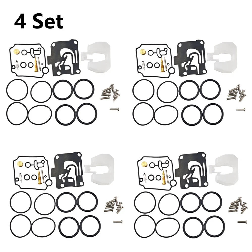 4X Carburetor Parts Kit for Yamaha 4-Stroke 40 50HP Outboard (62Y-W0093-10)