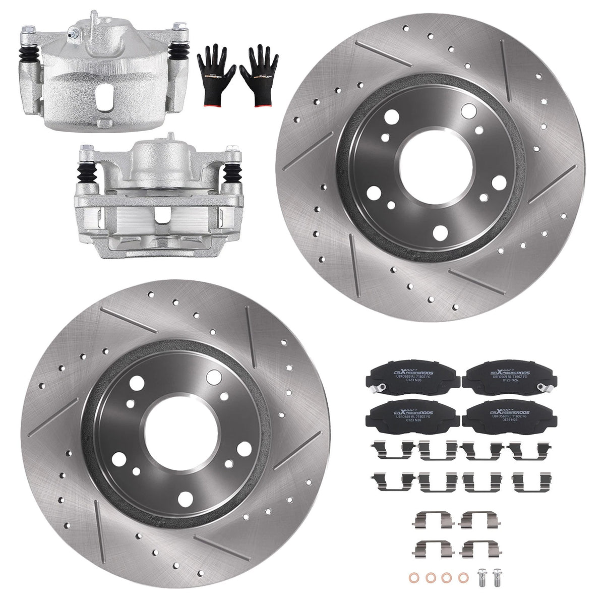Front Brake Calipers & Rotors Pads Set for Honda Civic (2006–2011) 31311 D465A