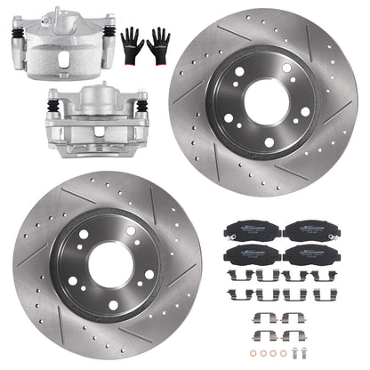 Front Brake Calipers & Rotors Pads Set for Honda Civic (2006–2011) 31311 D465A