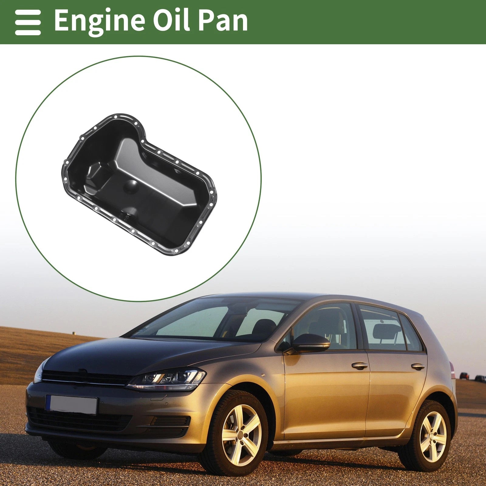 Engine Oil Pan Replacement for Volkswagen Polo (1995–2001) Iron Black