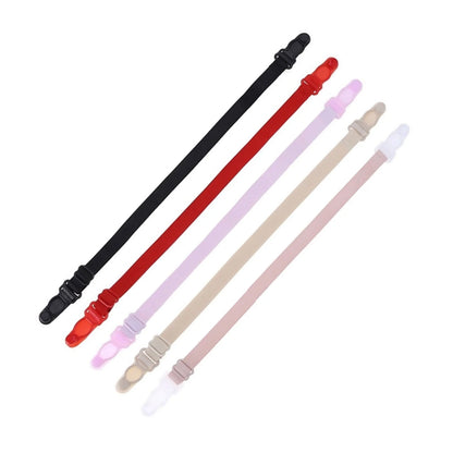 5pcs Elastic Band Non-Slip Adjustable Bra Straps Holder with Clip