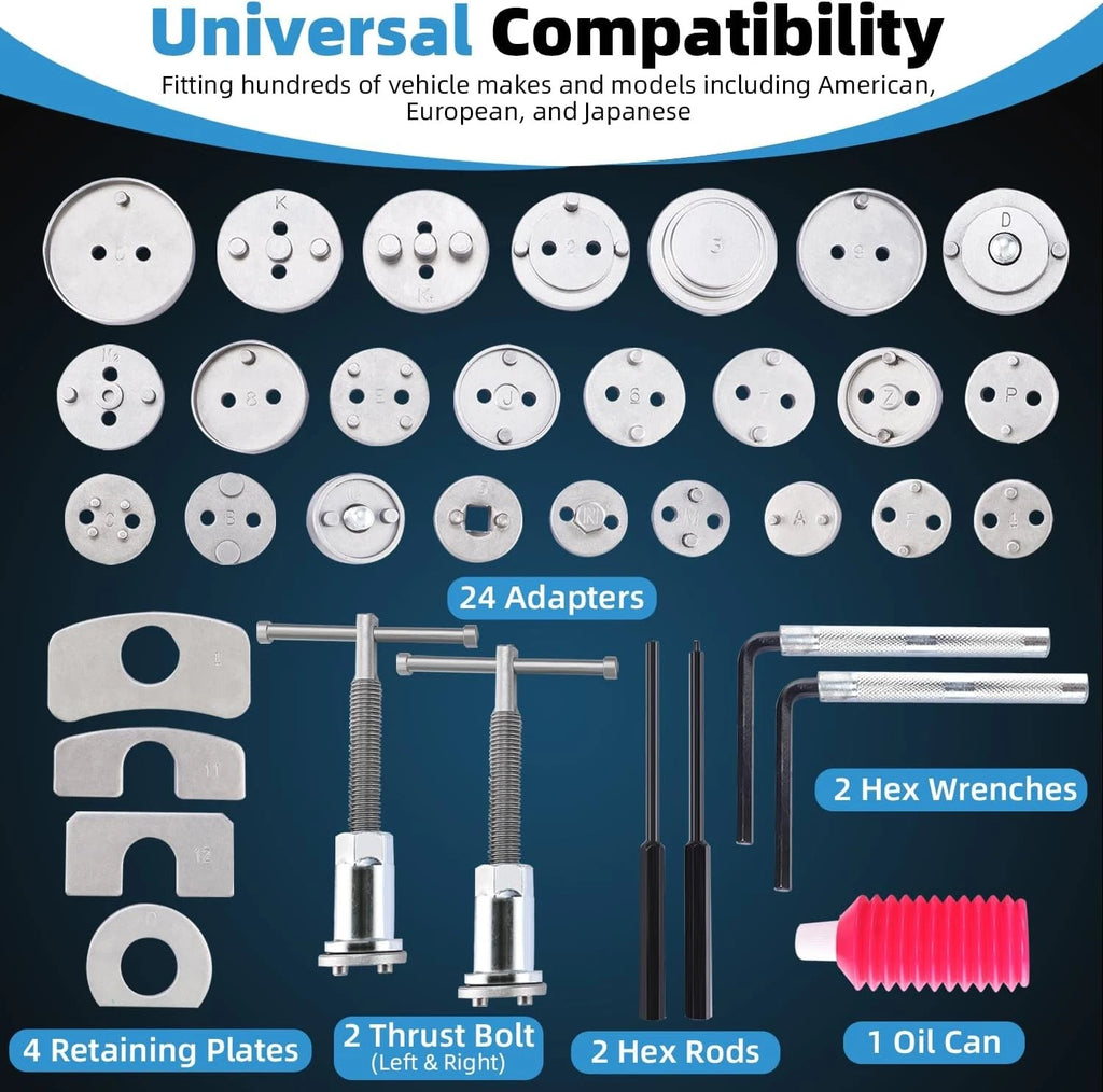 35pcs Disc Brake Caliper Tool Kit for Universal Vehicles