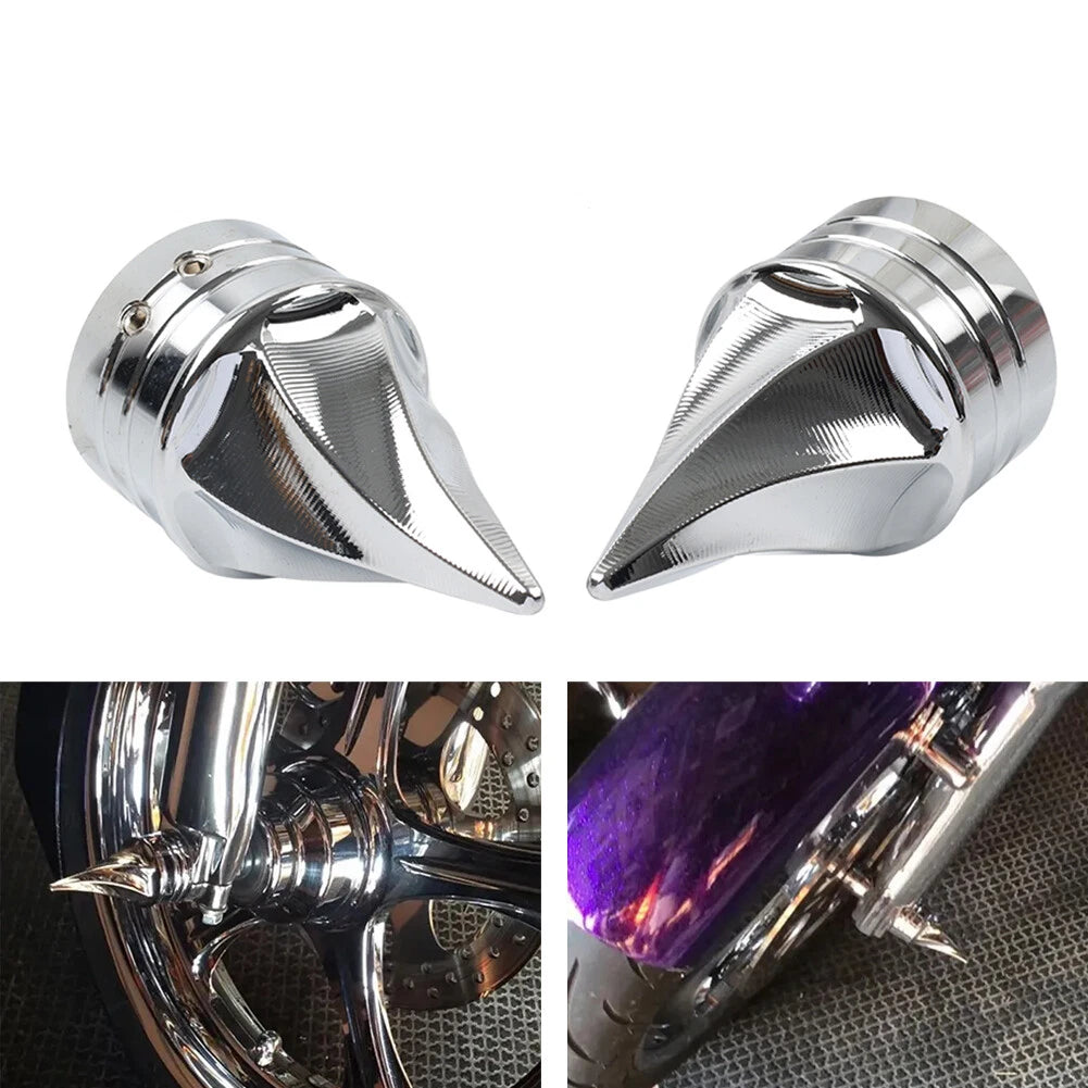 Front Axle Cap Nut Covers for Harley Touring Electra Road Glide Road King (2000–2007)