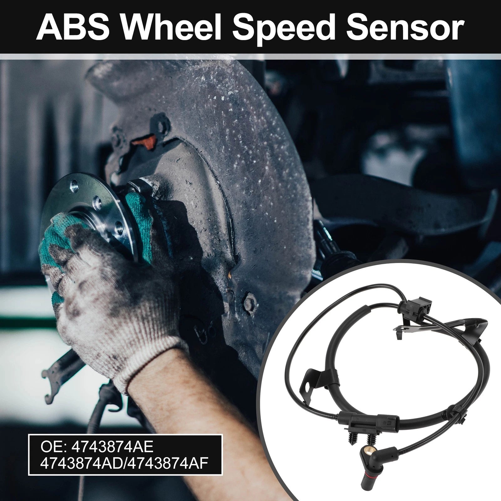 ABS Wheel Speed Sensor Kit Rear Right Replacement for Dodge Journey (2009–2020)
