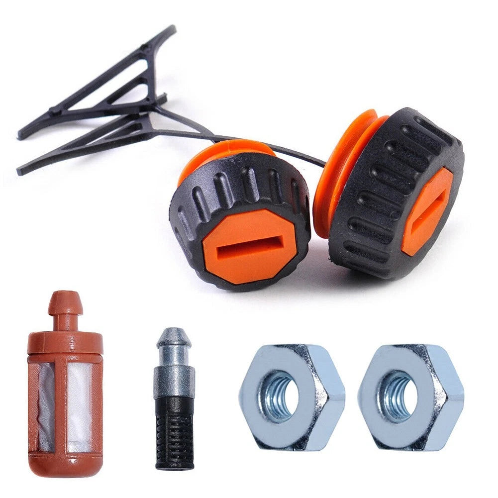 Gas Cap Kit for Chainsaw (Black & Orange)