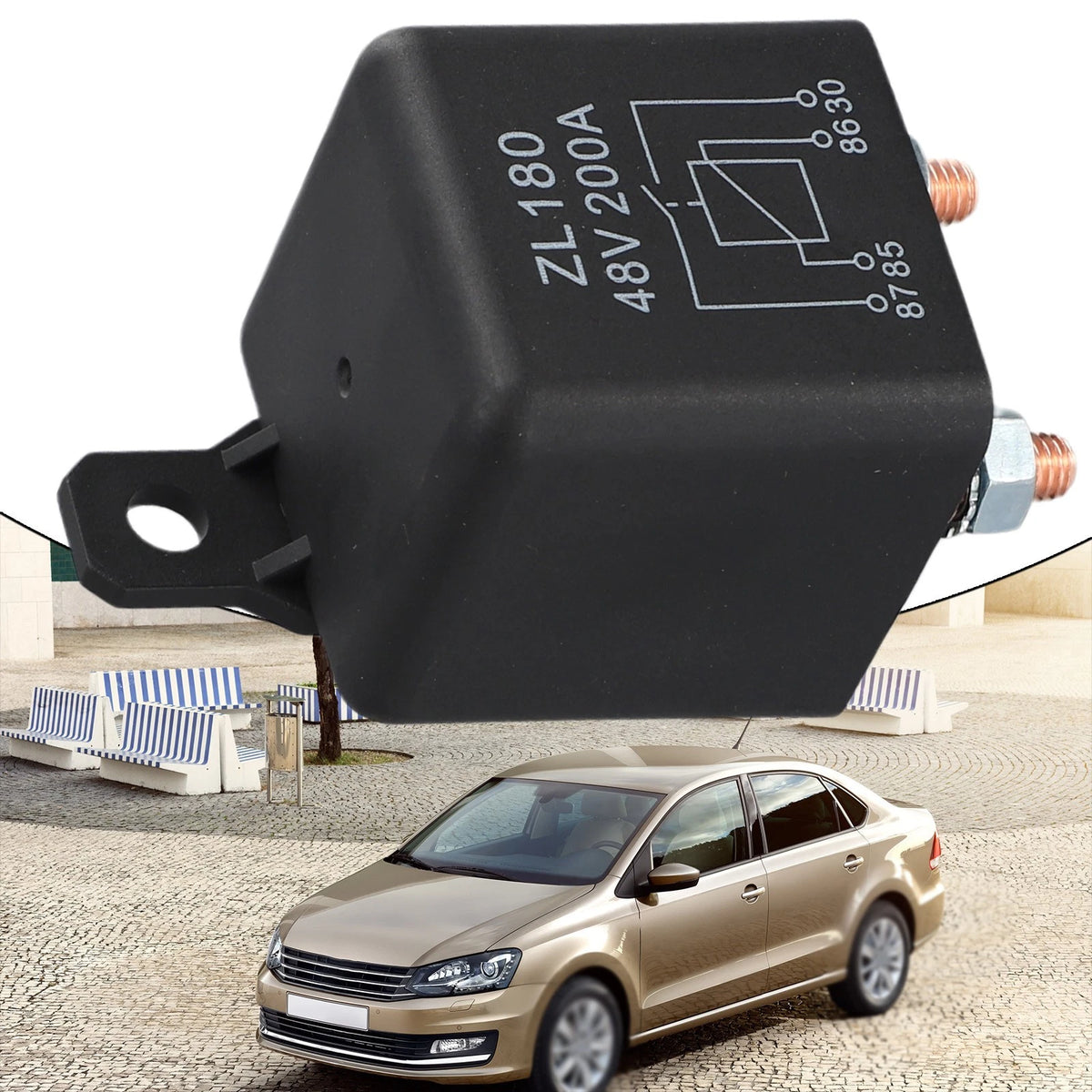 200A Heavy Duty SPST Automotive Relay for Cars (DC 48V)
