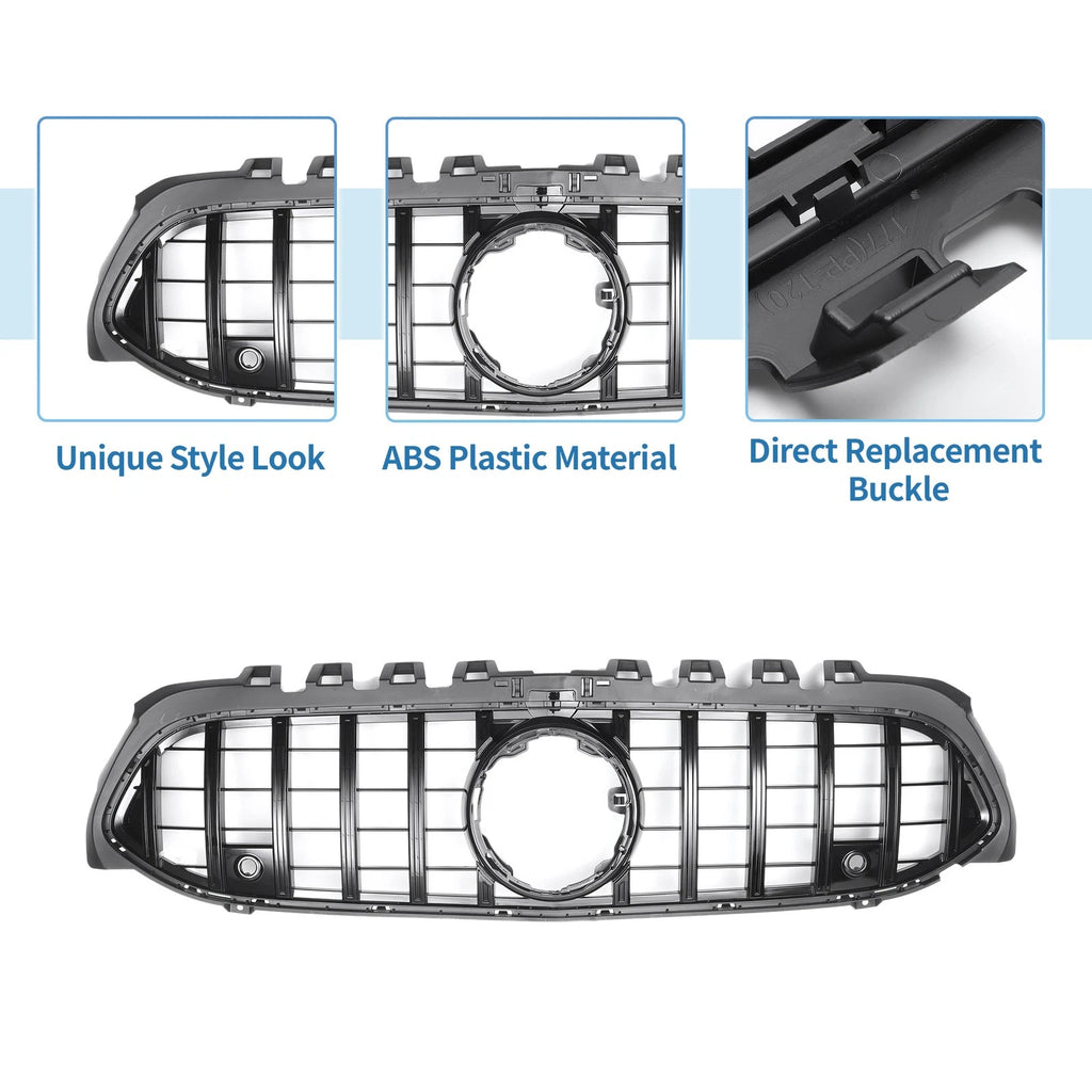 Front Upper Bumper Grille for Mercedes-Benz (2010–2015) Black