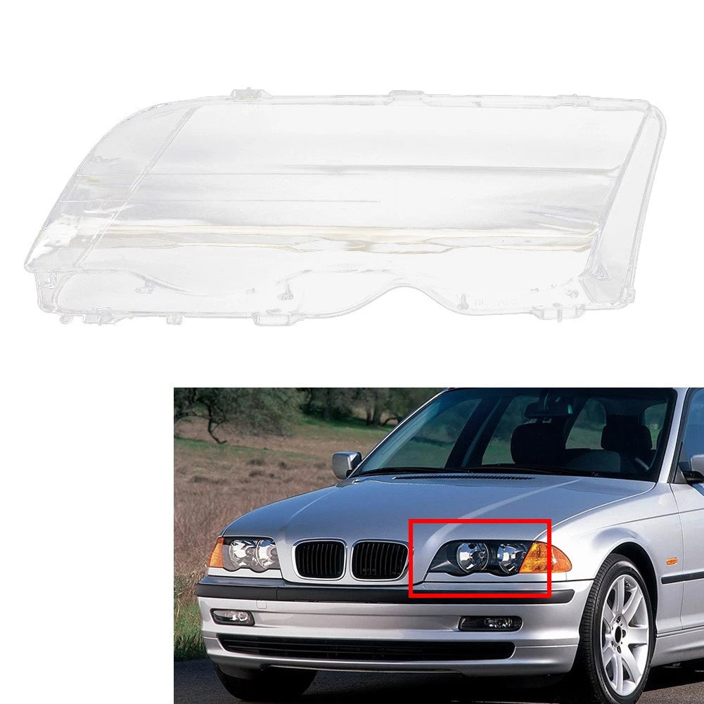 Left Side Front Headlight Lens Cover for BMW 3 Series E46 (1998–2001)