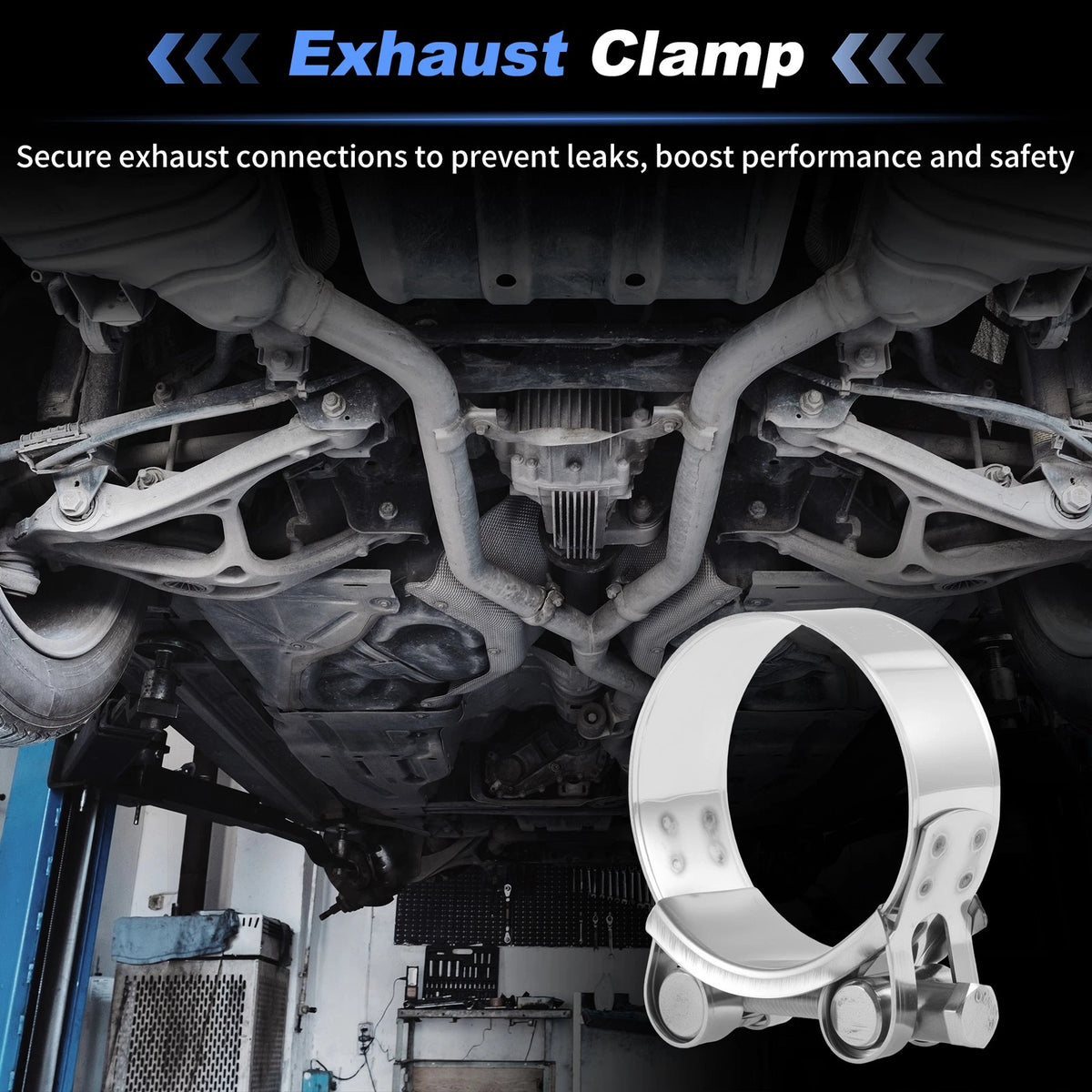 Set of 3 Exhaust Clamps for Universal Applications (2.05")