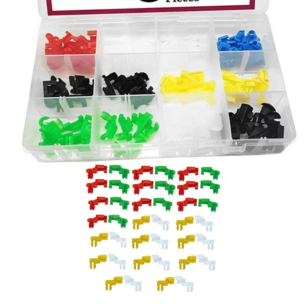 80PC Door Lock Rod Clips for Universal Fit (No Tools Required)