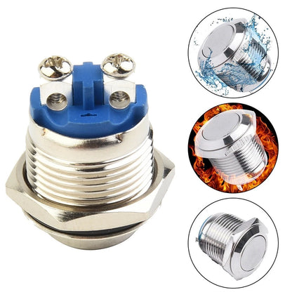 Button Switch for 12V Accessories (Momentary, Brass Metal)