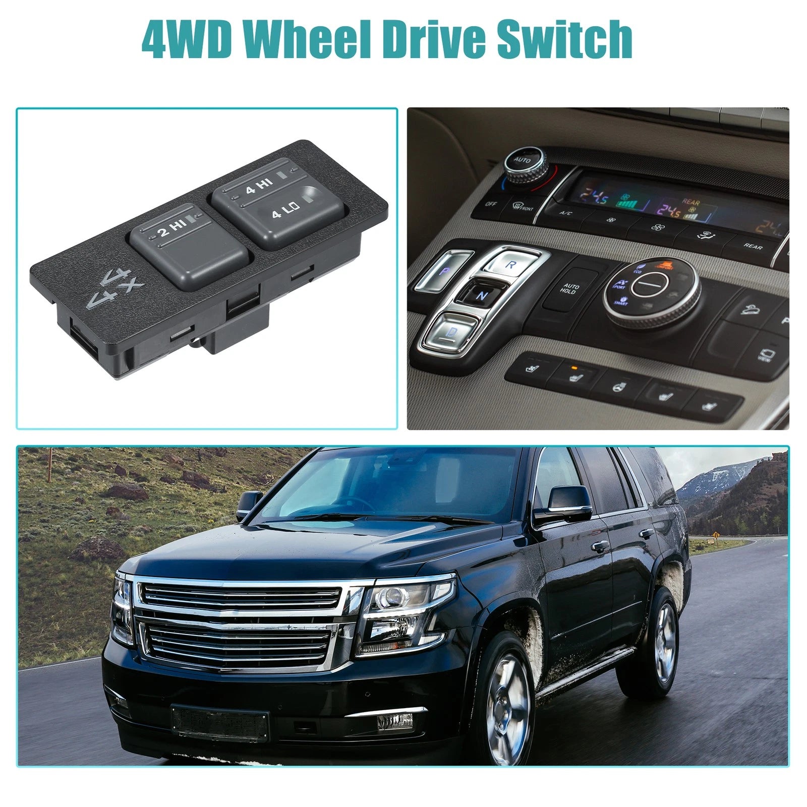 4WD Selector Switch 4x4 Wheel Drive Fit for Chevrolet K1500 (1996–1999)
