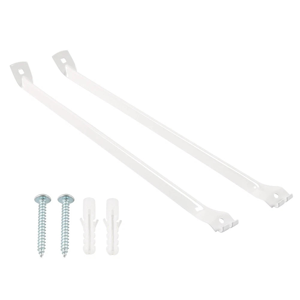 White Metal Support Brackets for Closet Shelf (12-Inch Wire Shelving)