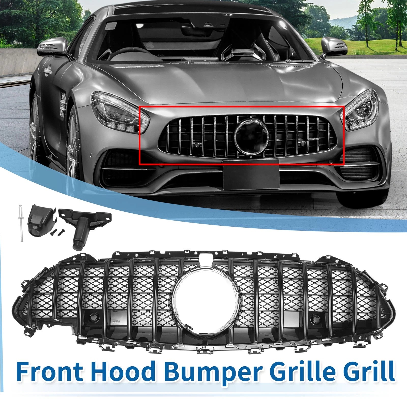 Front Upper Bumper Grille Replacement for Mercedes-Benz CLS53 AMG (2022–2023)