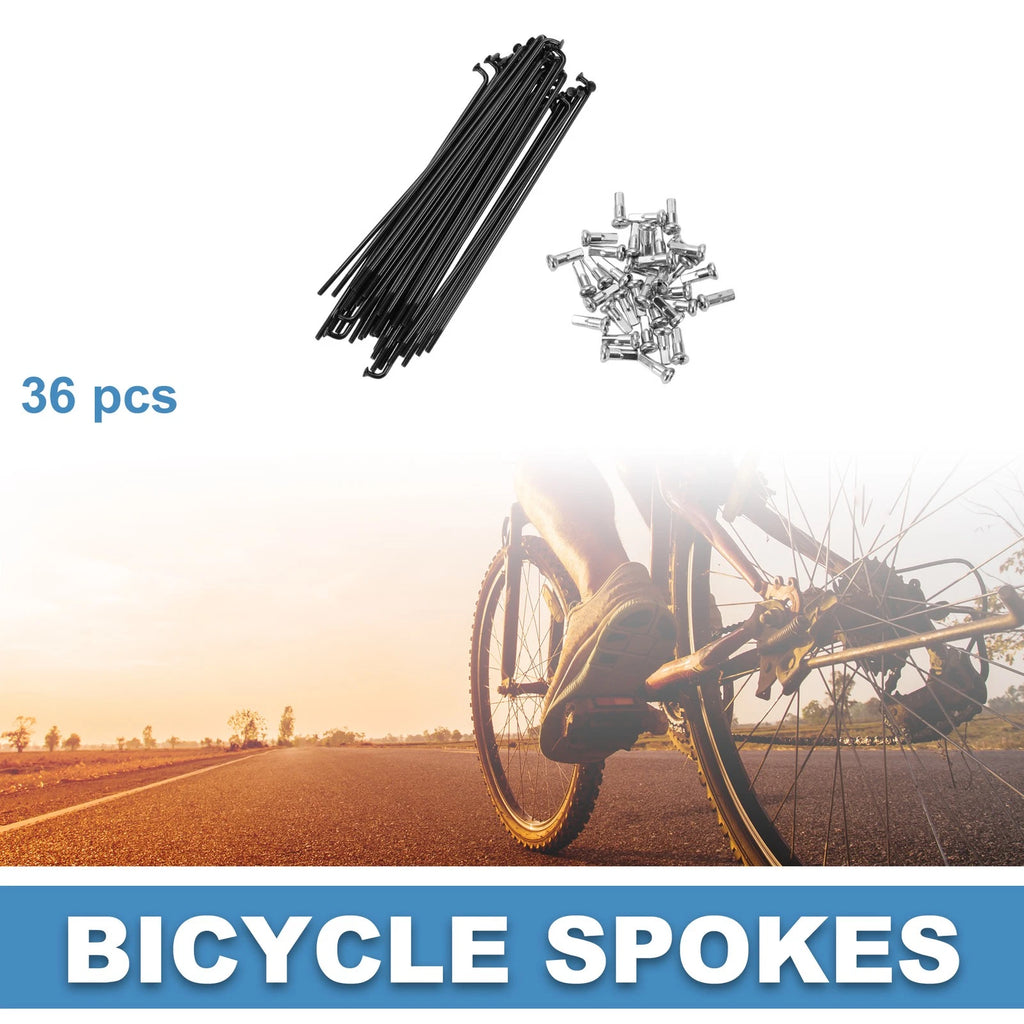 Bicycle Spokes Front Rear Replacement Set for Mountain Bike 14G 112MM (36)