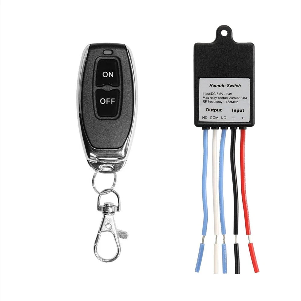 Mini Wireless Remote Control Switch DC 6V 12V 24V 1 Channel RF Relay Receiver