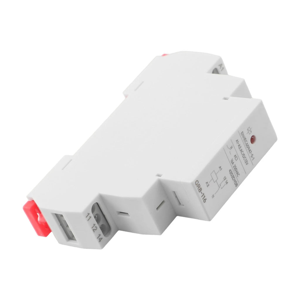 GR8116 Auxiliary Relay 1SPDT Din Rail for Electrical Systems (12V)