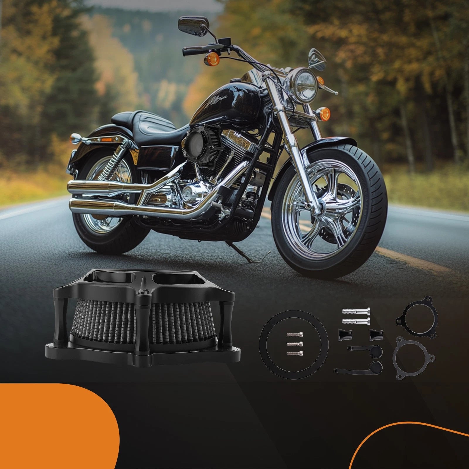 Air Intake Filter System for Harley Touring Electra Glide Road Glide (2017–2023)