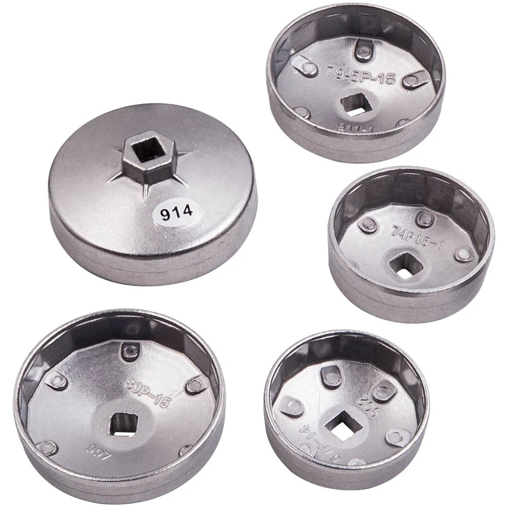 23PC Oil Filter Removal Cap Wrench Socket Tool Kit for