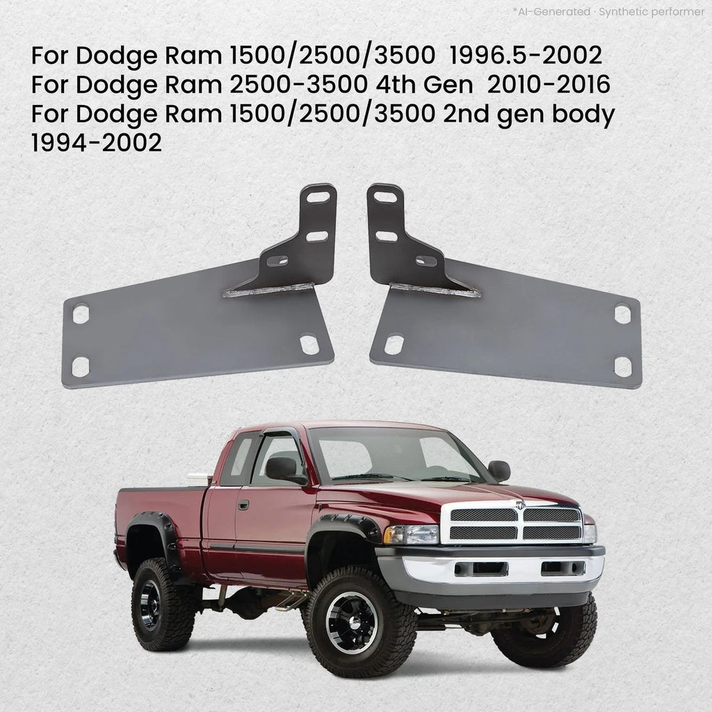 2X Front Bumper Conversion Brackets for RAM 1500/2500/3500 (1994–2001)
