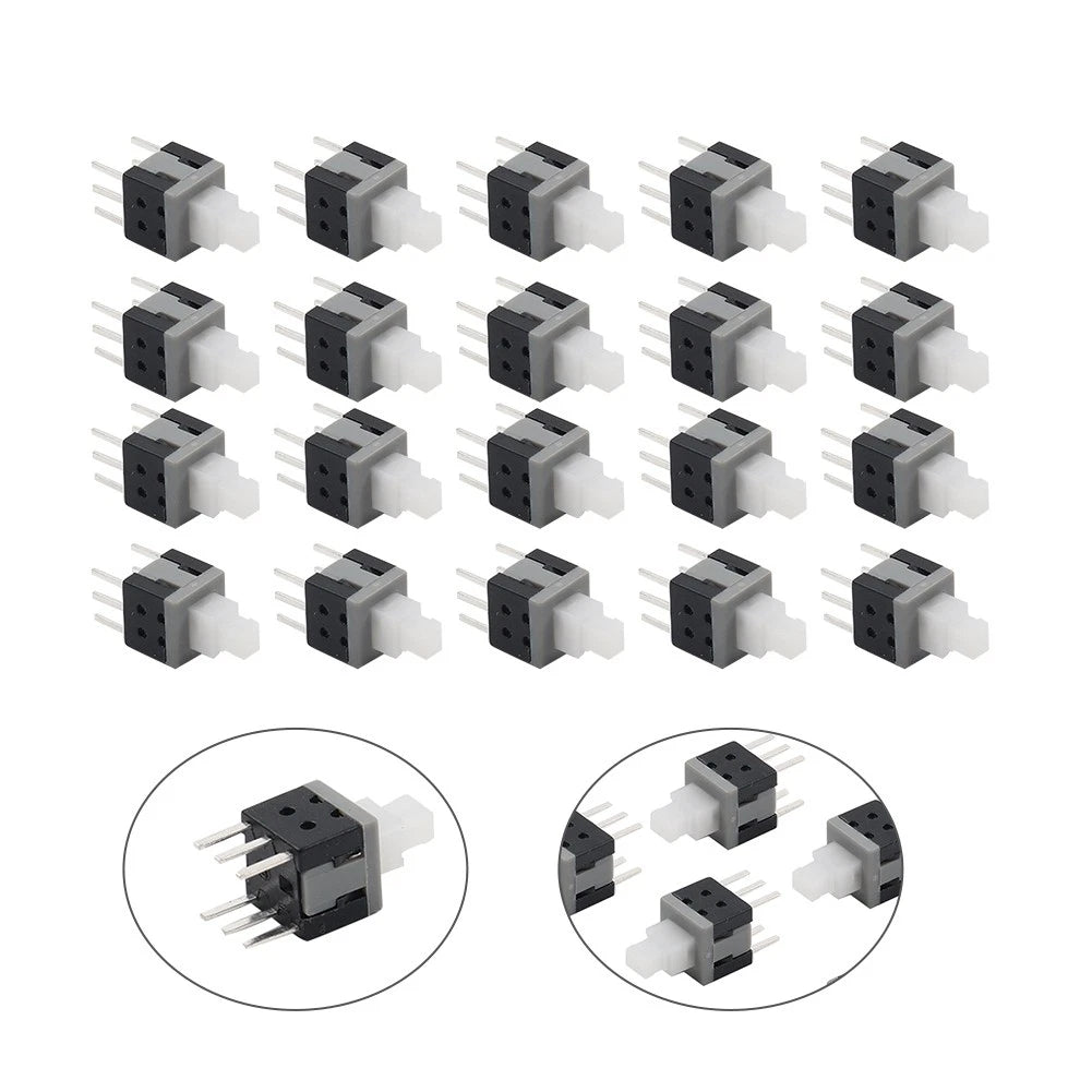 20PCS 5.8x5.8x10mm Tactile Push Button Switch Latching