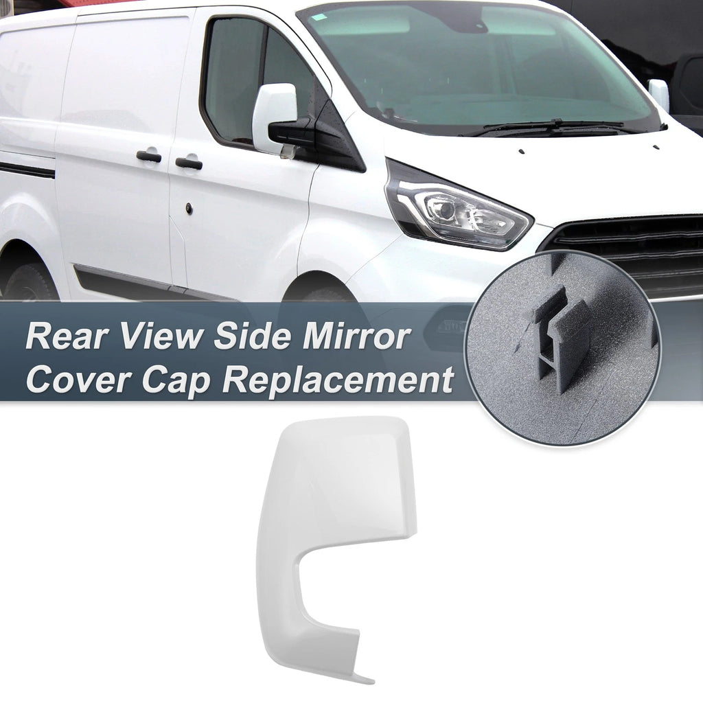 Right Side Rearview Mirror Cover Cap White for Ford Transit Custom (2012–2023)