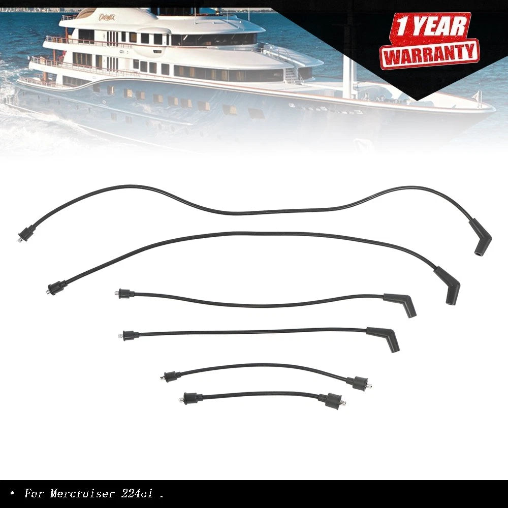 Ignition Wire Set for Mercruiser 224ci (84-813720A6, 84-816761Q6, 18-8808)