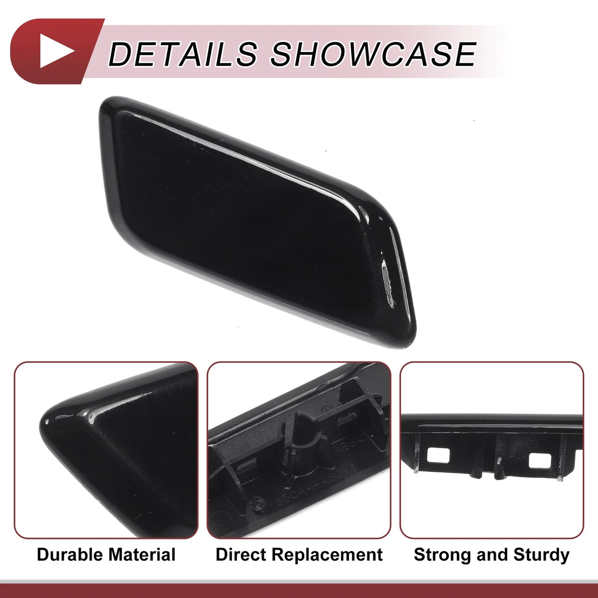 Front Right Washer Nozzle Cover Cap for Lexus RX270 RX350 RX450H (2012–2013) Black