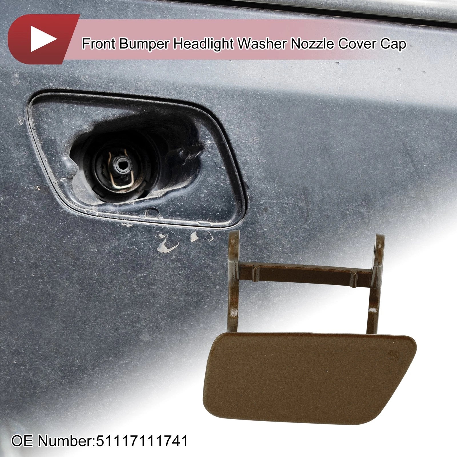 Headlight Washer Nozzle Cover Cap for BMW 525i (2004–2005)