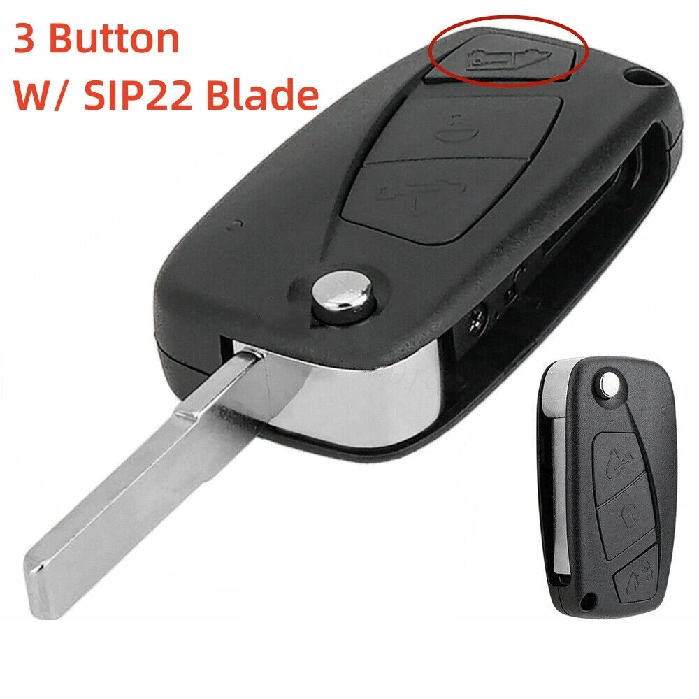 Flip Key Fob Case Shell for Fiat Ducato, Citroen Relay 3B (2006–2009)