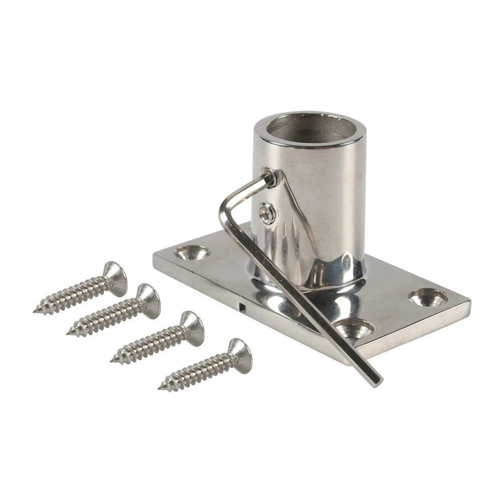 1X Hand Rail Fitting 7/8" 90 Degree Rectangular Base for Boat Yachts
