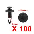 Push Rivets 6.5mm Hole Black Plastic Replacement Set for Ford Mondeo (2000–2024)