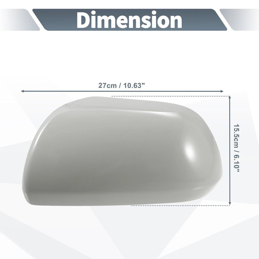 Left Side Car Mirror Cover Cap Replacement Gray for Toyota Highlander (2009–2014)