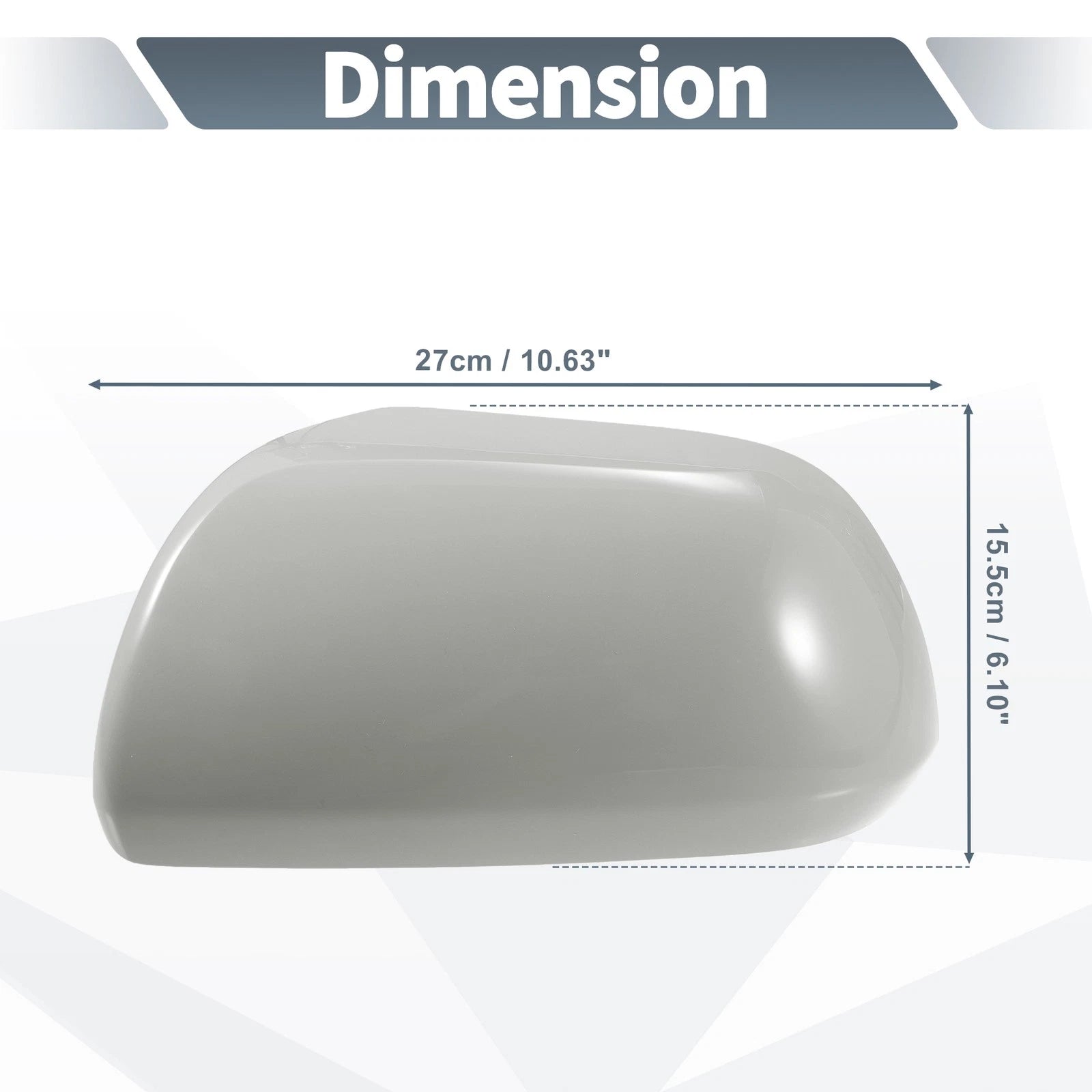 Left Side Car Mirror Cover Cap Replacement Gray for Toyota Highlander (2009–2014)