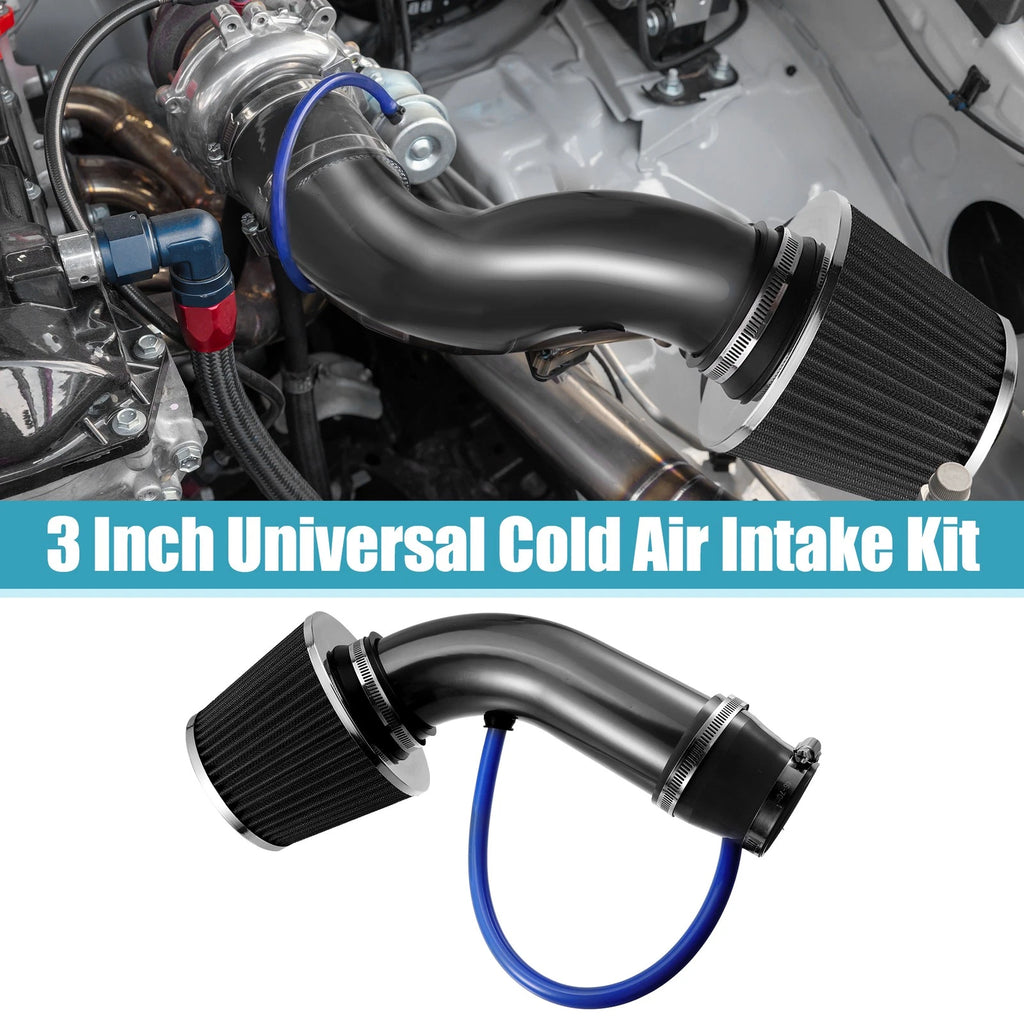 3 Inch Cold Air Intake Hose Pipe Kit with Air Filter for