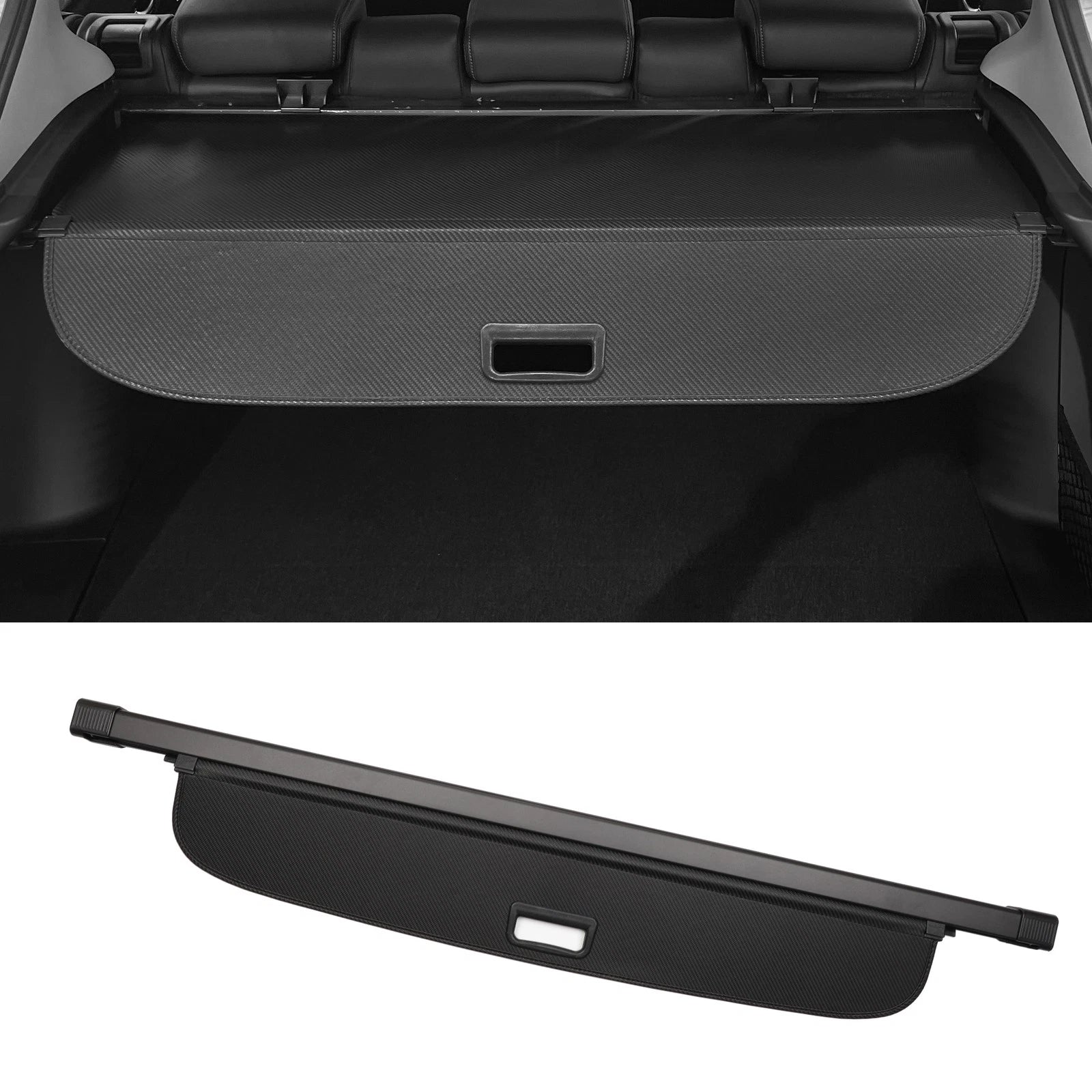 Retractable Cargo Cover for Mitsubishi Outlander (2008–2012) Carbon Fiber Black