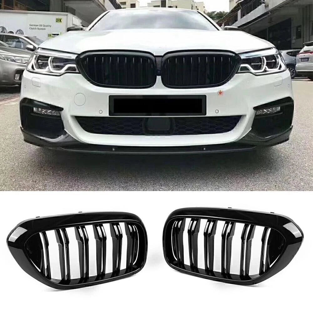 Front Upper Bumper Mesh Grille for BMW 5-Series G30 (2017–2019) Black