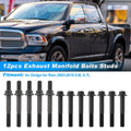 12 Exhaust Manifold Bolts Studs Replacement for Dodge Ram (2003–2019)