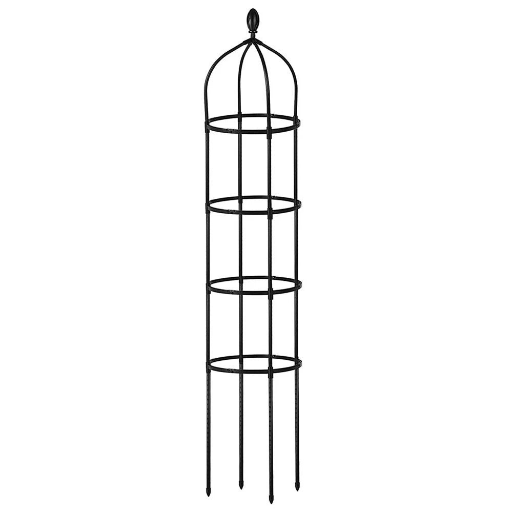 Round trellis for ivy and tomato plants