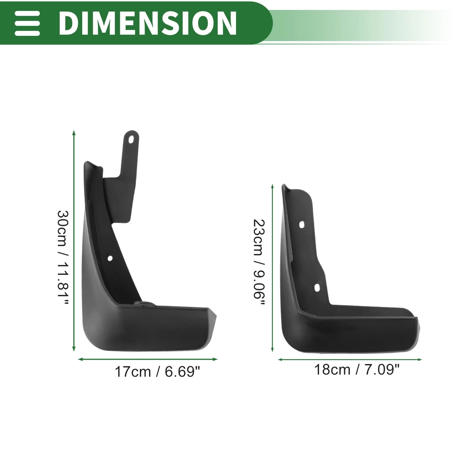 Set of 4 Mud Flaps Splash Guards for Lexus IS (2014–2019)