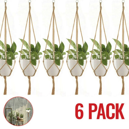 Macrame Plant Holder Basket for Flower Garden (20 cm)
