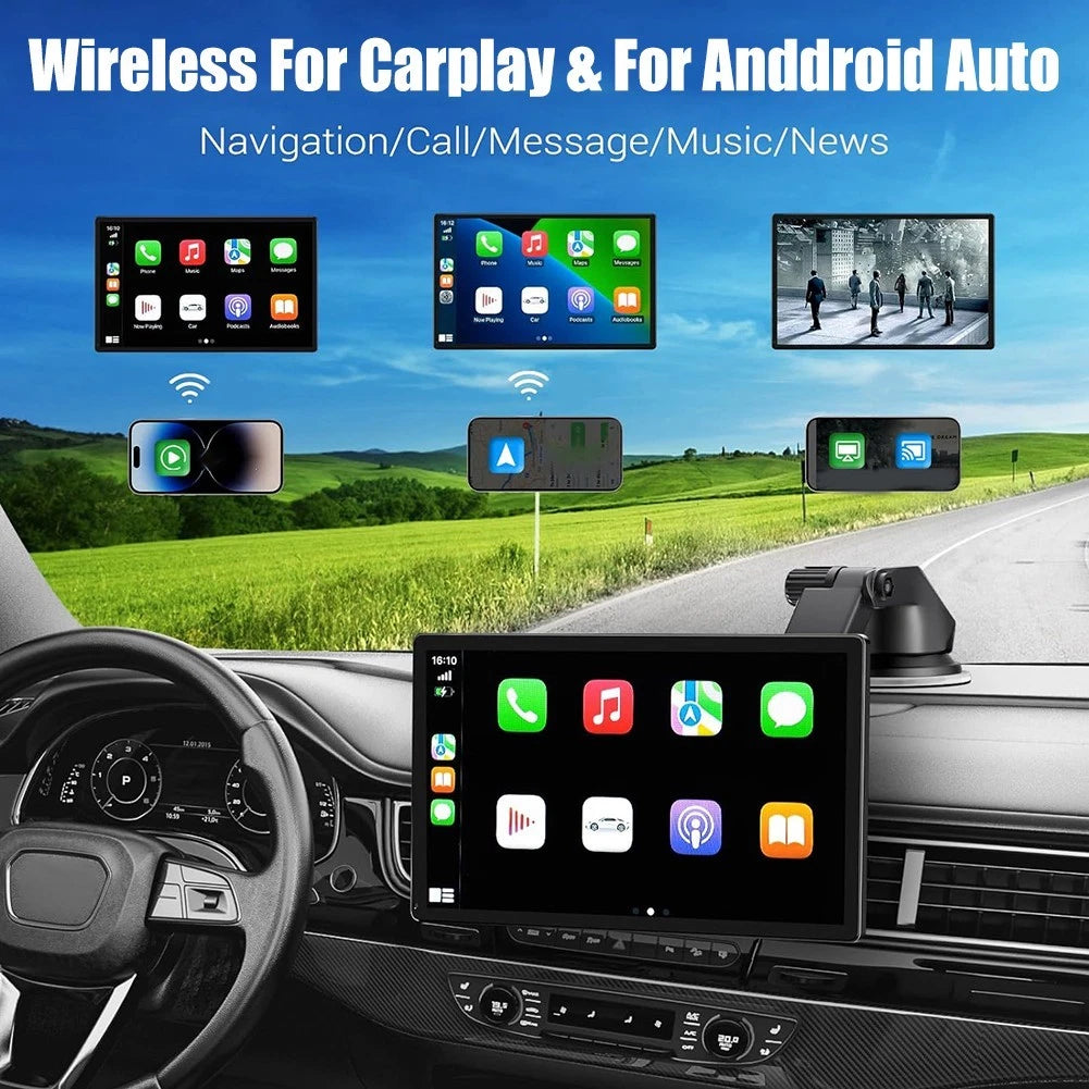 9 Inch Wireless Car Screen System for Carplay & Android Auto (Compatible)
