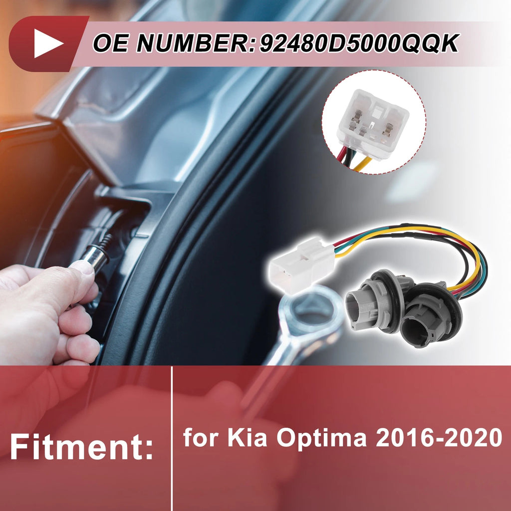 Tail Light Socket Wiring for Kia Optima (2016–2020) No. 92480D5000Q QK