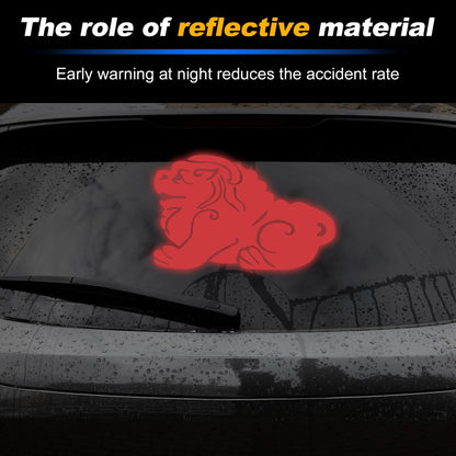 Reflective Bumper Decal for - Red Lion Dance